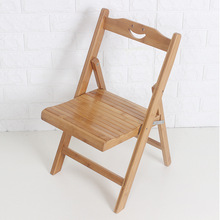 折疊椅子凳子楠竹靠背椅矮凳戶外休閑椅子便攜式 免安裝 坐高31cm