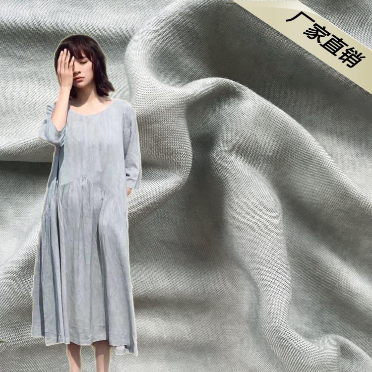 厂家直销现货批发 春夏服装面料 柔软垂感好扎染仿真丝天丝麻|ru