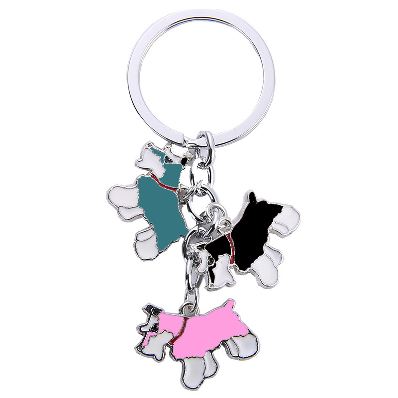 25g Weight Slip-on Clasp Closure Type Keychain Classification 1 Piece Quantity Daily Occasion Zinc alloy Material Dog Pattern Unisex Gender Cute Style 1 Piece Cute Dog Zinc Alloy Unisex Slip-on Keychain 16