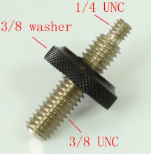 英制1/4"转3/8“英制牙双公螺丝带大调节螺母 摄影配件 相机配件