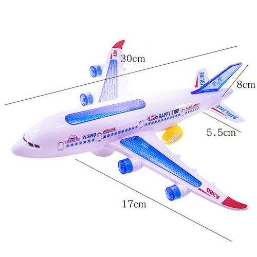 大号空客A380 电动闪光音乐万向飞机 梦想号空中巴士航空模型玩具