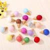 Wool Felt ice cream Flower art Bouquet of flowers Cones christmas tree decorate Jewelry DIY Wreath material