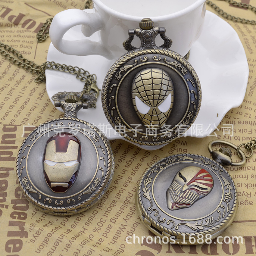 Retro comic Watch wholesale Selling Iron Man Venom Spider-Man Watch Mold Drip glue Antique watch