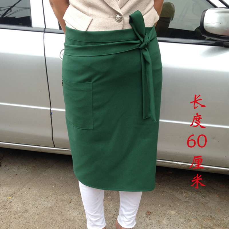 Medio-longitud chef camarero delantal corto Hotel café restaurante cocina media cintura hombres y mujeres coreano personalizado