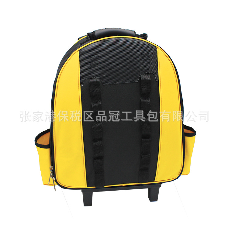 防水省力带滑轮双肩背大容量牛津布拉杆工具背包，可选颜色耐磨