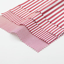 熱銷新款 40S*50S  紅條豎紋全棉色織布  商務男士襯衫面料供應