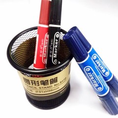 Stedam oil-based double-headed marker pen, red, blue and black 3-color marker pen, hook pen, large-head pen for logistics