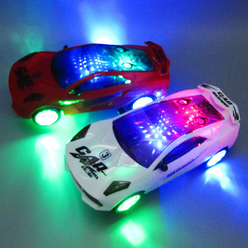 Nueva iluminación para niños música universal coche de juguete eléctrico modelo de simulación niños y niñas juguete puesto al por mayor