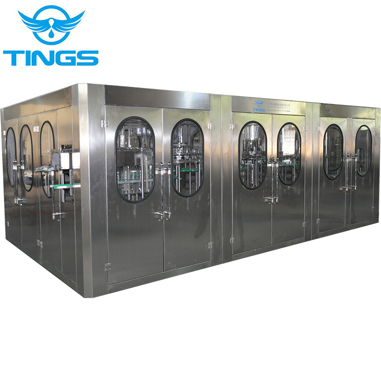 厂家销售全自动三合一旋转式大型塑料瓶瓶装水灌装机械包装设备