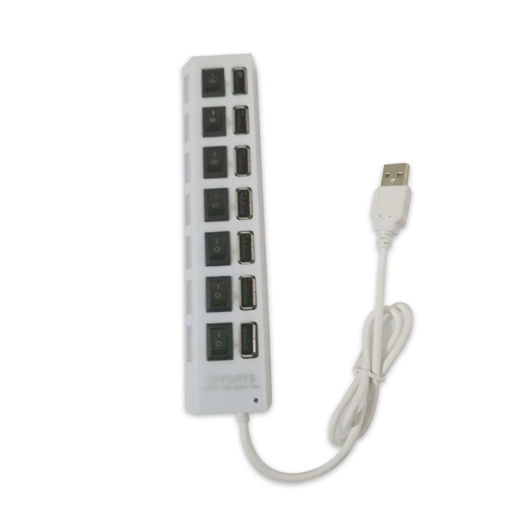 splitter usb HUB power cord with switch HUB seven-digit usb expansion splitter 7-port hub hub