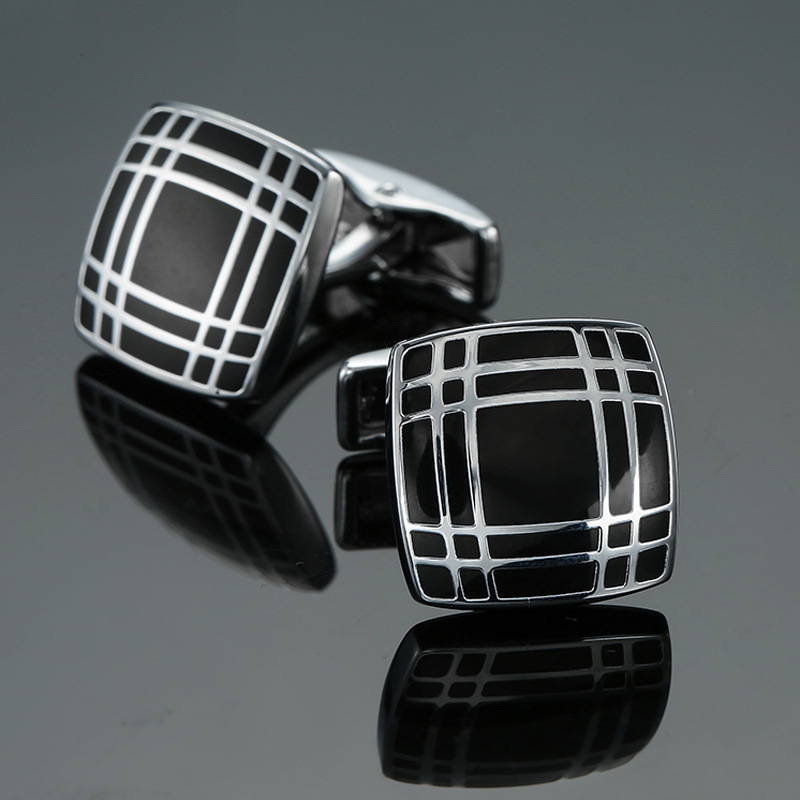 Business Geometric Copper Plating Men's Cufflinks display picture 12