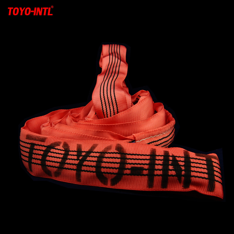 双扣柔性吊带厂家供应6倍EA圆形吊带国际标准出口起重圆形吊装带