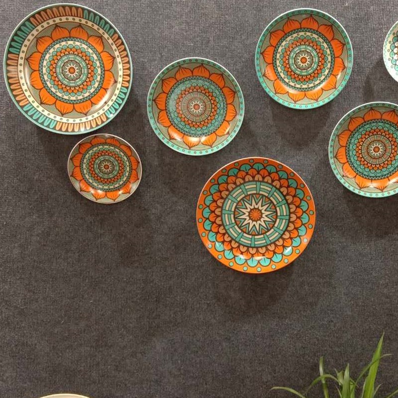 家居装饰陶瓷墙壁挂盘电视墙酒吧餐厅娱乐吧背景墙挂画挂盘工艺品