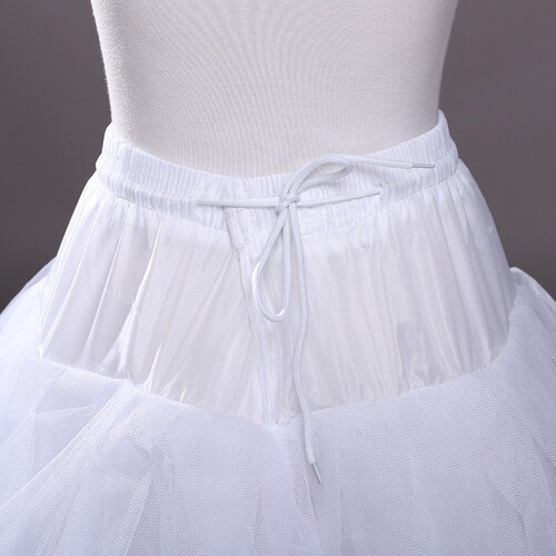 Amazon A-line hem elastic waist floor-length wedding dress bustle 4-layer hard mesh boneless large hem petticoat wholesale