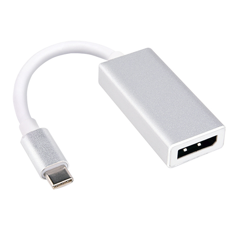 跨境type-c转dp转接头usb c to大dp转换器铝合金1080P显卡转换线