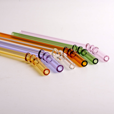 高硼硅耐热玻璃吸管耐高温成人水杯孕妇儿童果汁饮料牛奶弯头吸管