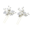 Chinese hairpin handmade, beads from pearl, hair accessory for bride, flowered