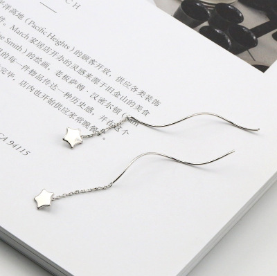 日韩小清新少女心耳环耳线女长款百搭简约耳坠星星耳饰品厂家直销