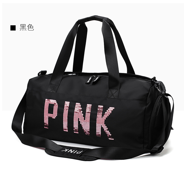 Pink Large Capacity Dry And Wet Separation Travel Bag display picture 1