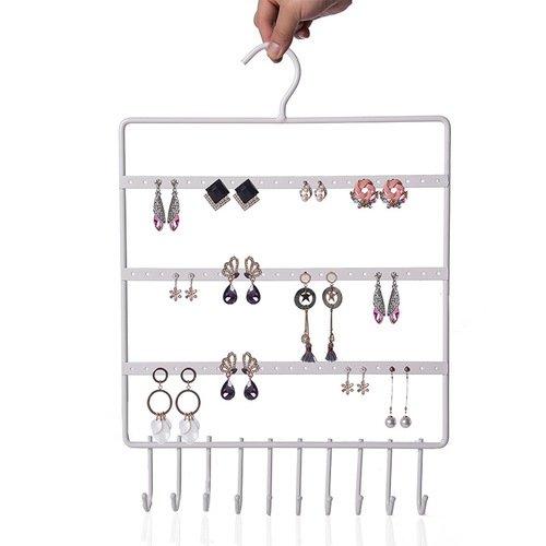 Iron craft earring holder, wall-mounted earring storage rack, necklace accessory display stand, home jewelry rack, display prop
