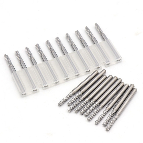 PCB milling bit 3.175 carbide tungsten steel precision carving machine tool circuit board tungsten steel corn milling cutter router bit