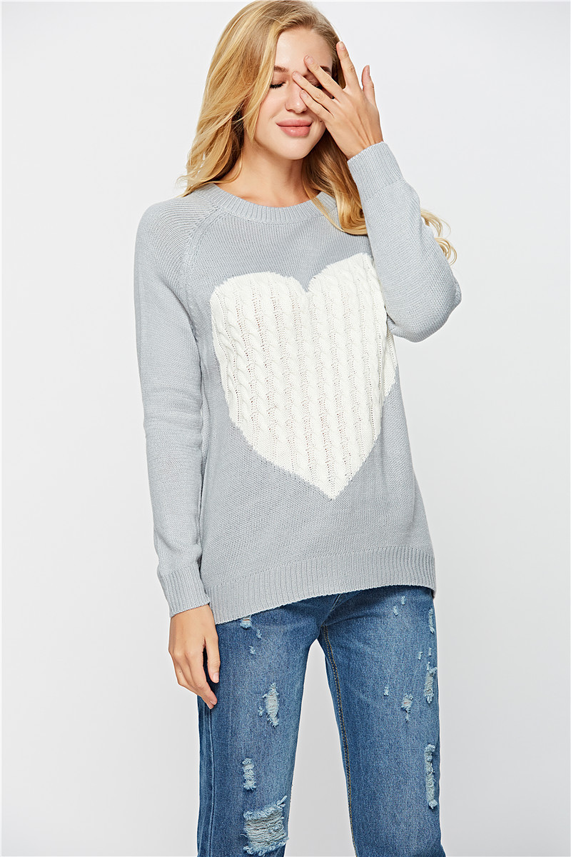 Women's Sweater Long Sleeve Sweaters & Cardigans Hollow Out Fashion Heart Shape display picture 43