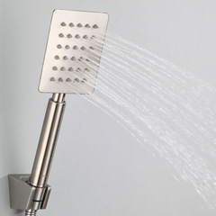 304 stainless steel simple shower set, portable hot and cold water mixing valve, square shower faucet