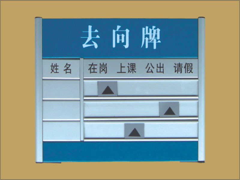 铝合金烤漆印字去向牌 单位工作人员去向牌 科室牌门牌订制定做