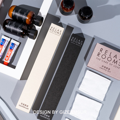 设计艺术酒店一次性洗漱用品牙膏牙刷套装民宿洗发水沐浴露批发|ms