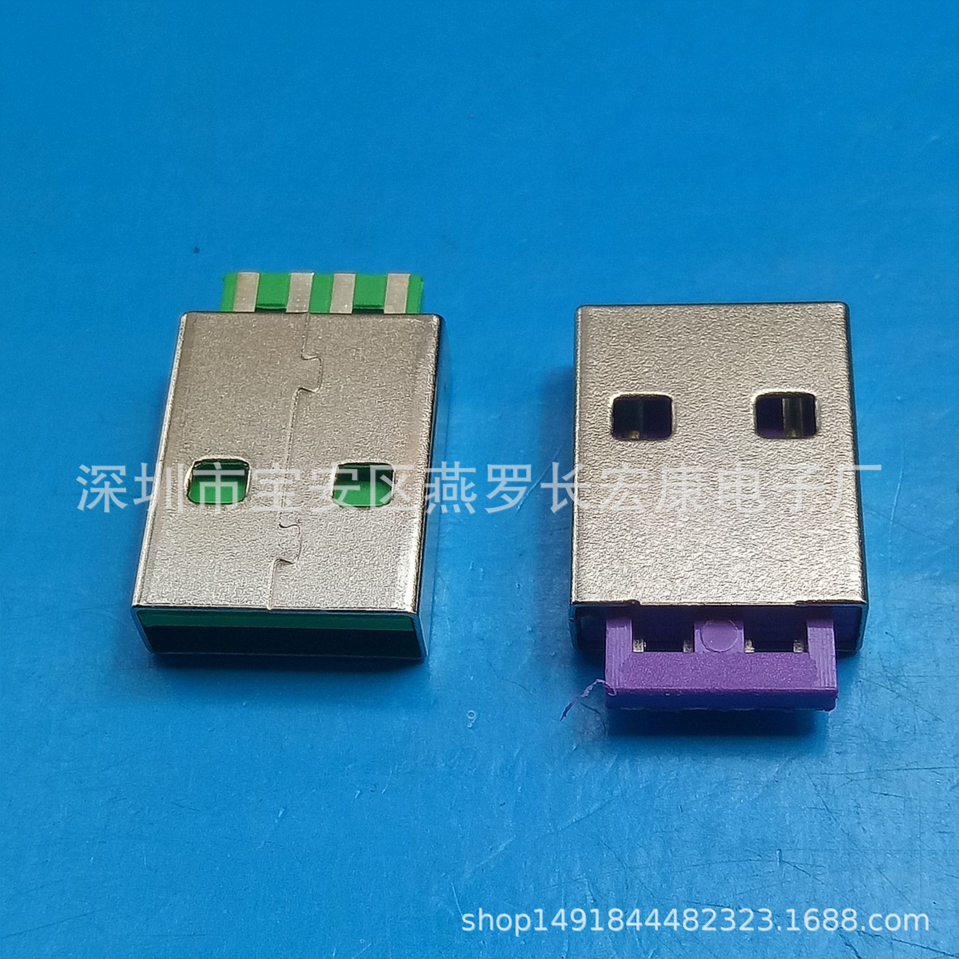 USB 3.0 A公焊线式 AM单排焊线 9P 3.0公头 蓝色胶芯 A公 3.0焊线-阿里巴巴