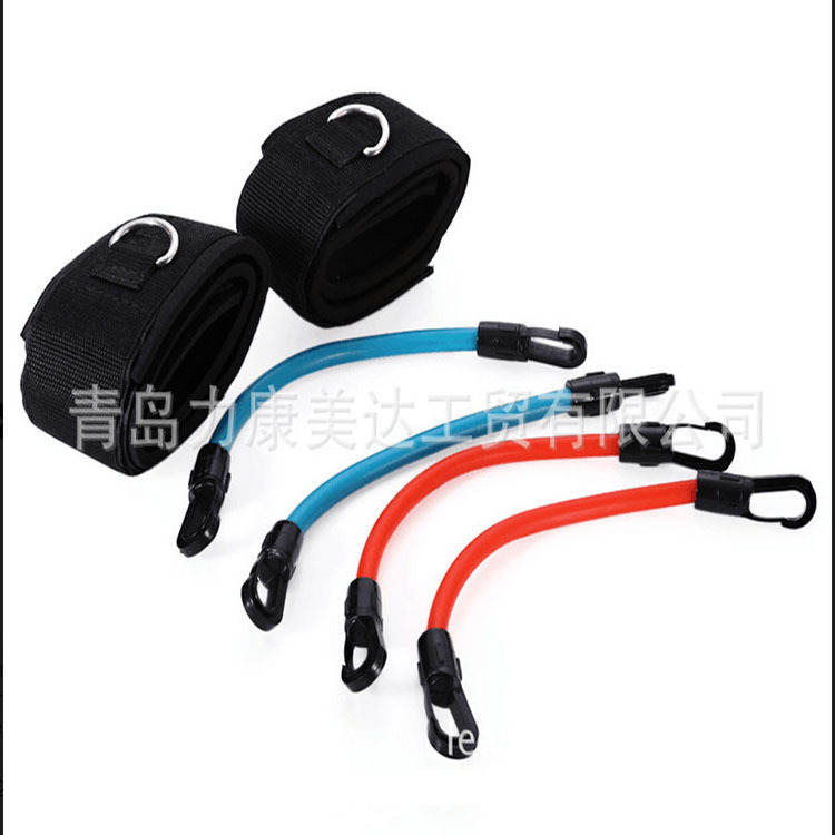 跆拳道训练器 防滑可调节四股腿部乳胶拉力器 踢腿侧步  厂家直销