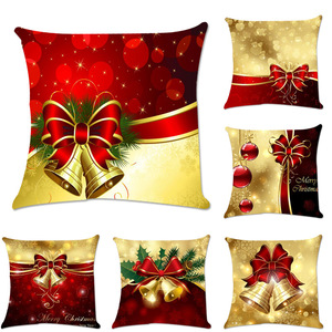 18'' Cushion Cover Pillow Case Sales of creative Christmas bell series super soft pillow cover support customization