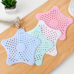 Creative five-pointed star kitchen sink cover to prevent clogging at home Starfish silicone floor drain bathroom filter