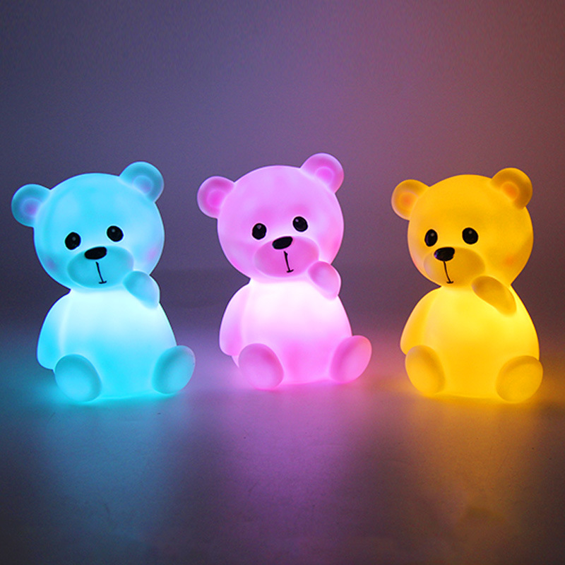 厂家现货新款创意可爱装饰发光LED小熊小夜灯浪漫猪年礼品批发|ru