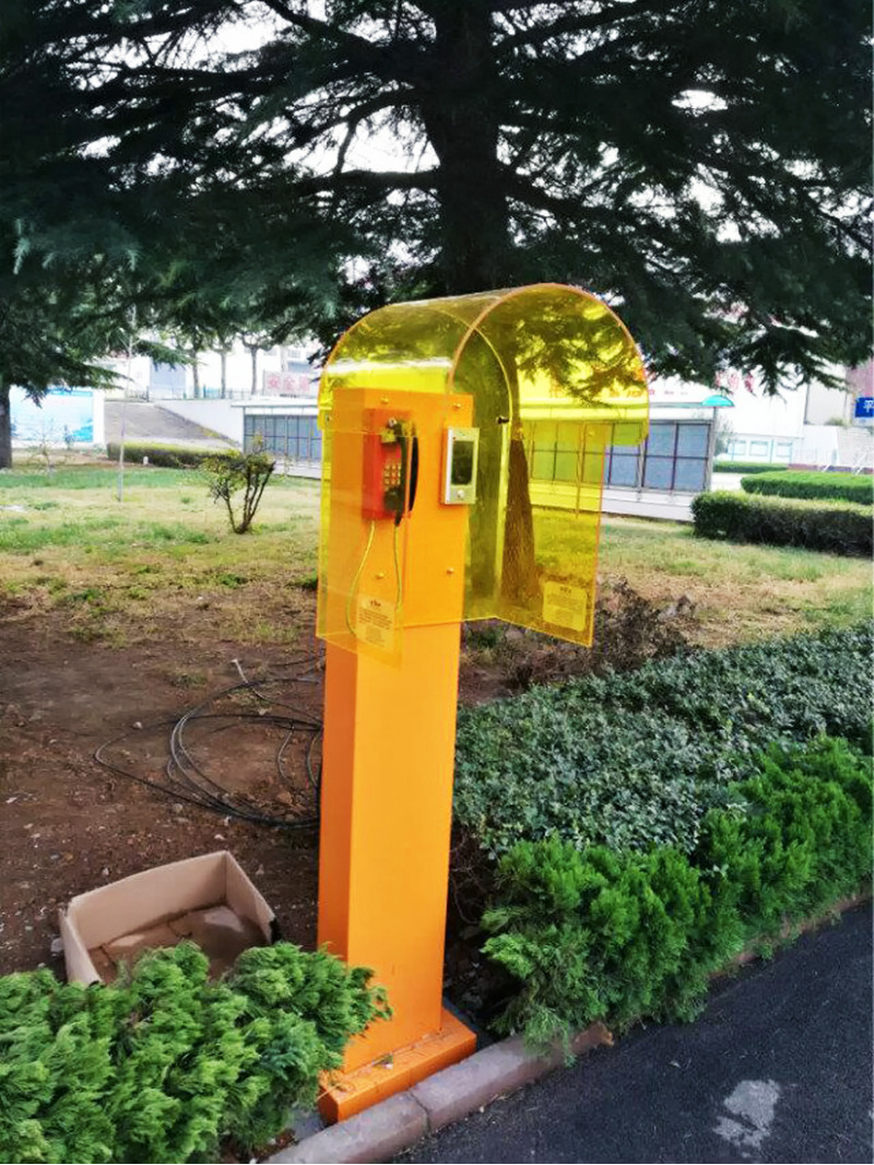 ***亚克力电话亭公用电话防雨罩_室内外刷卡机考勤机罩_防水防