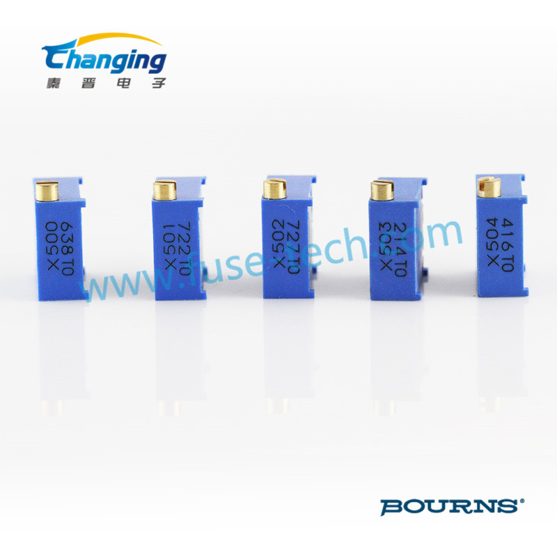 美国进口蓝色电位器，精密电阻微调 3296X--1-503LF 侧调节电位器