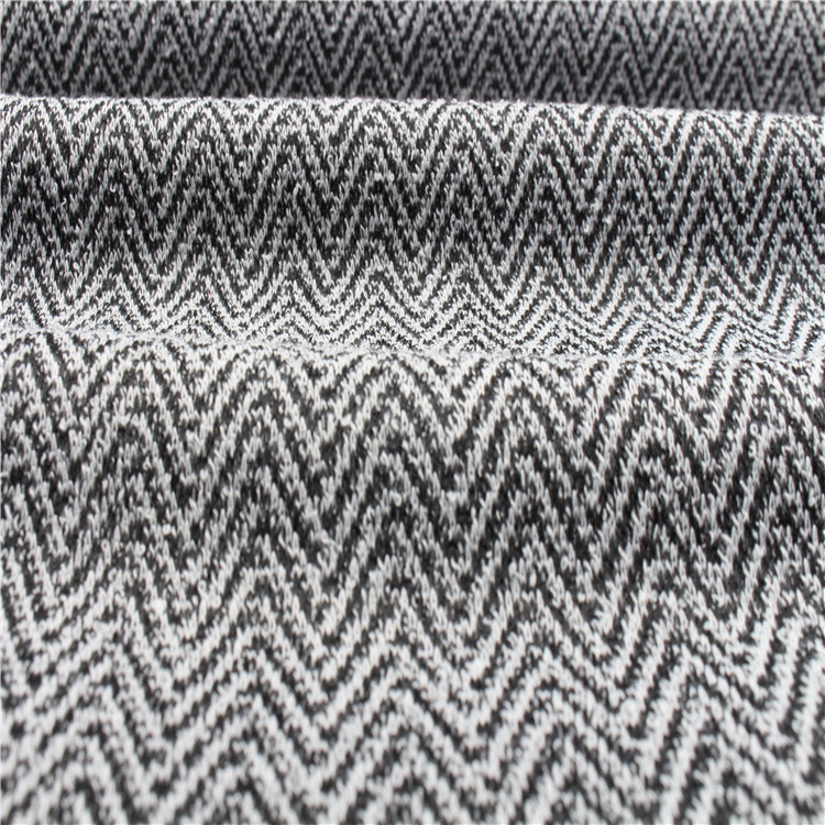 厂家供应针织TR工艺纱波浪提花布 针织提花布 服装针织面料