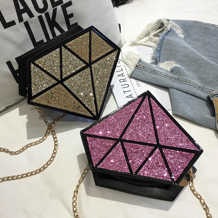 wholesale fashion laser sequins diamond diagonal bagpicture49