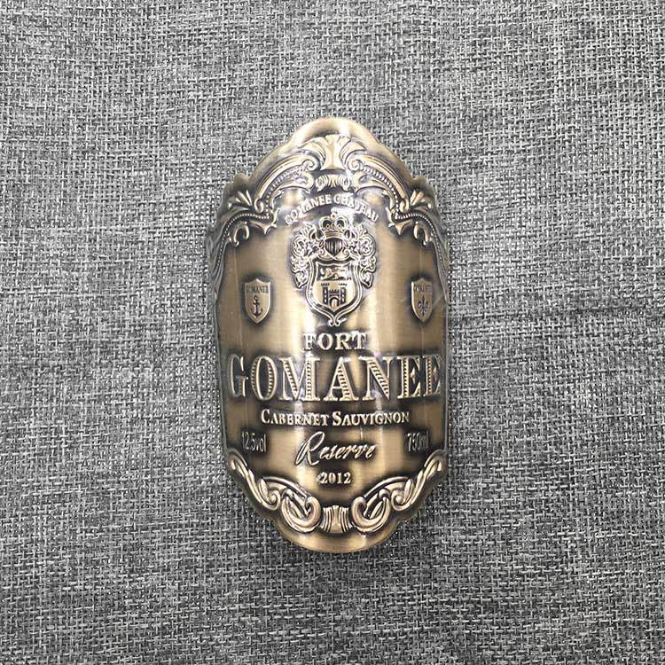 金属酒标牌 冲压凹凸商标 酒标定做铝标牌 高光标牌厂家定制订做