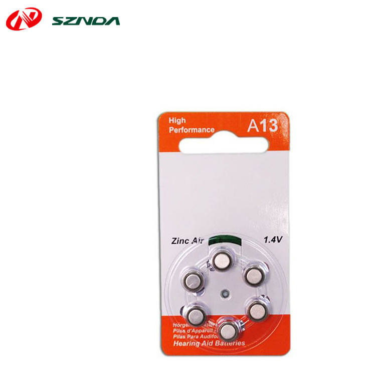 定制A13 A10 A312 A675 锌空气电池 1.45V A13助听器专用电池批发