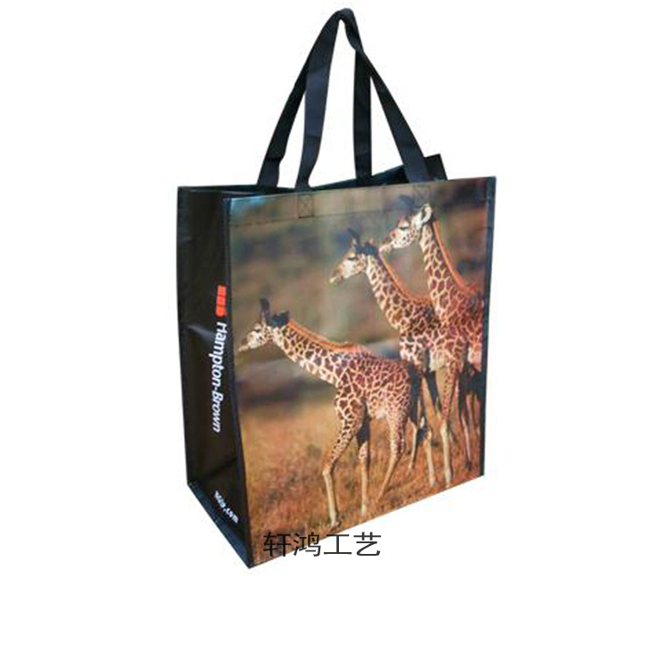 防水彩印折叠无纺布袋 覆膜购物手提袋淋膜超市礼品袋热压手提袋