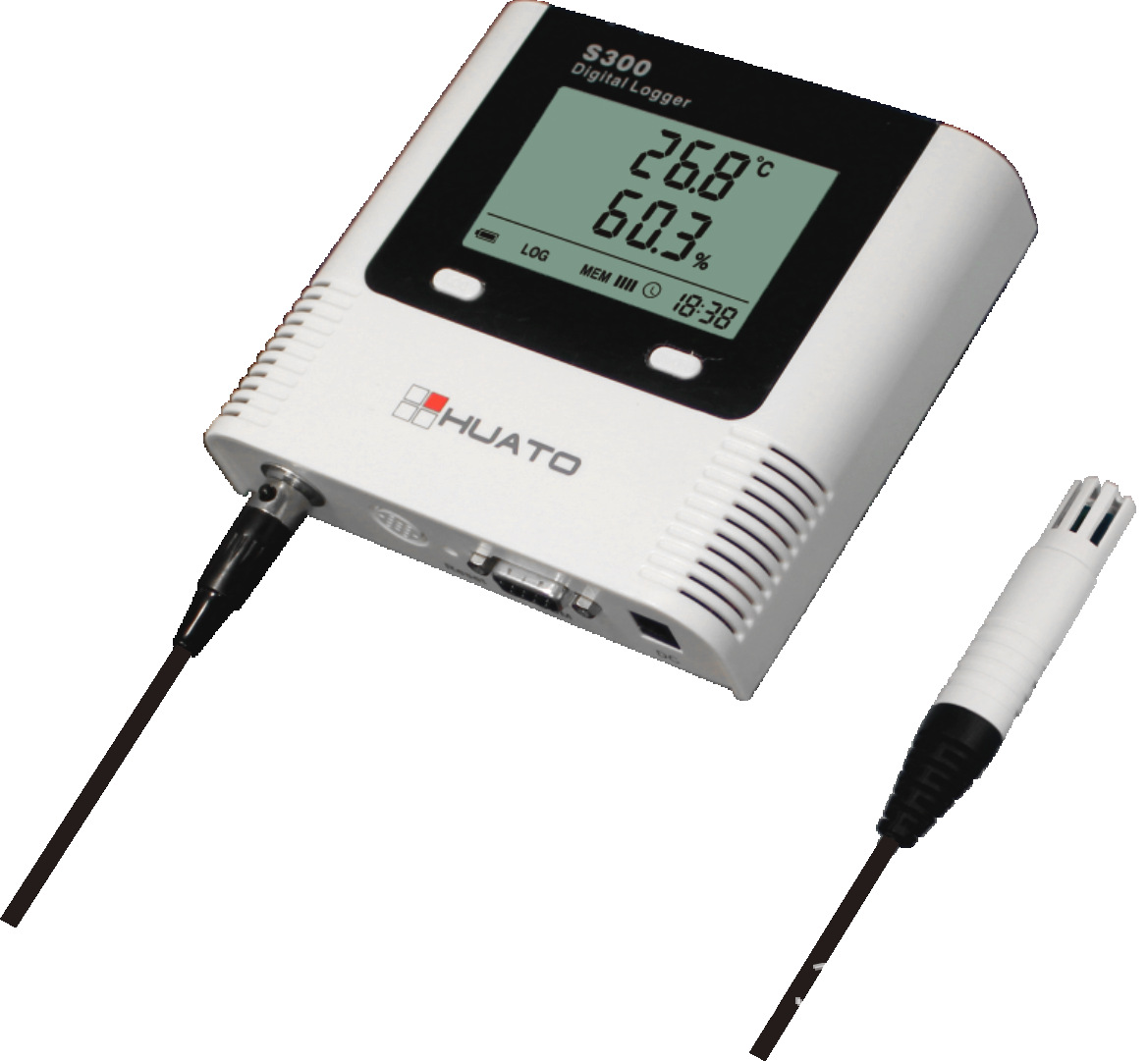 华图 冰箱冷库 洁净室温湿度计外置探头带存储功能 S300-EX记录仪
