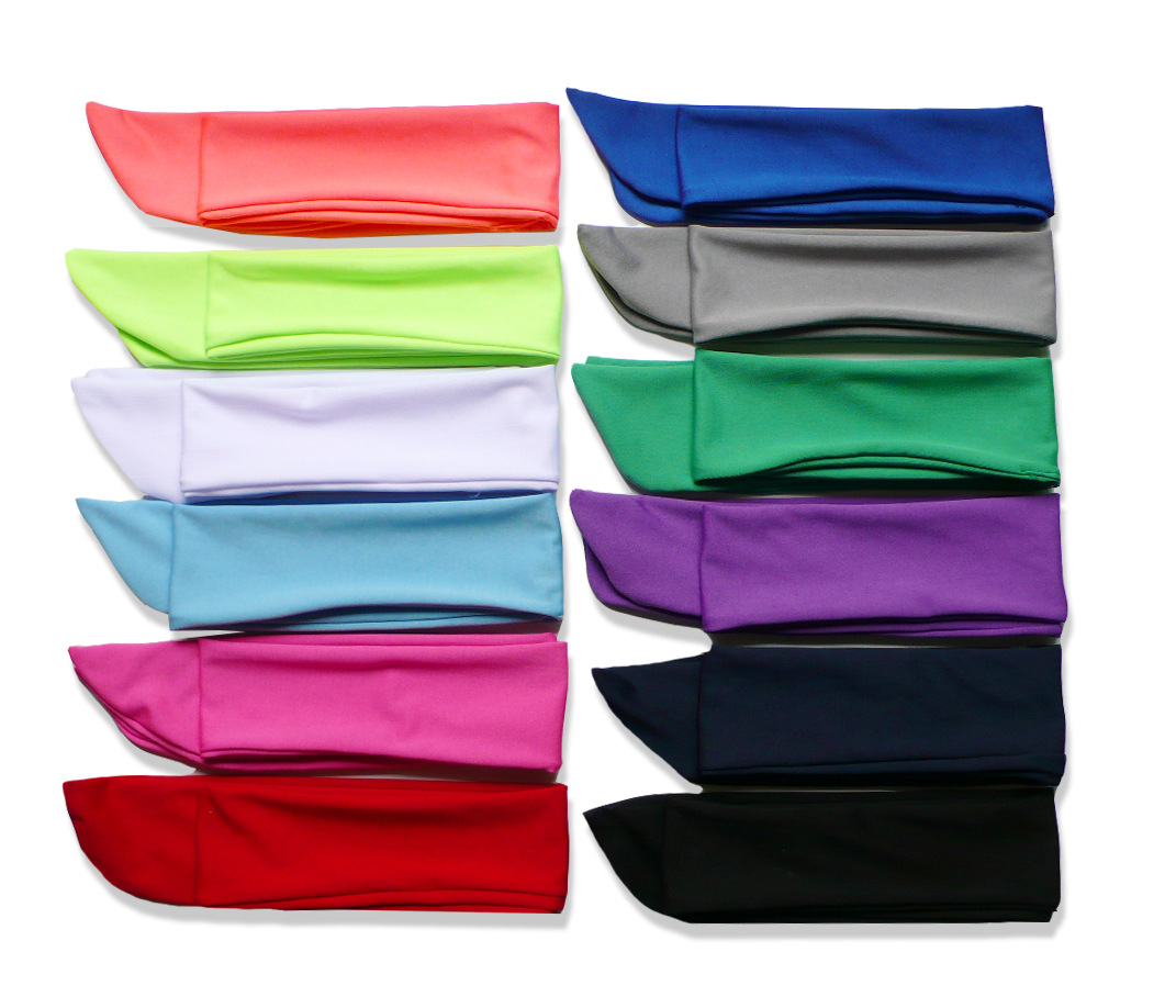 2020 Solid Cotton Tie Back Headbands Stretch Sweatbands Hair Band