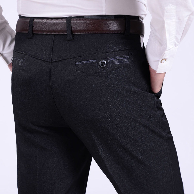 Middle and old age man Casual pants Spring and autumn season Easy Straight middle age Men's trousers Western-style trousers trousers summer Dad installed trousers