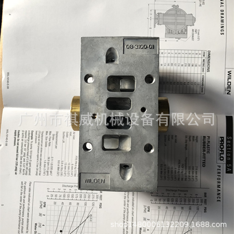 美国威尔顿气动隔膜泵配件  08-3100-01 2寸中间体   现货