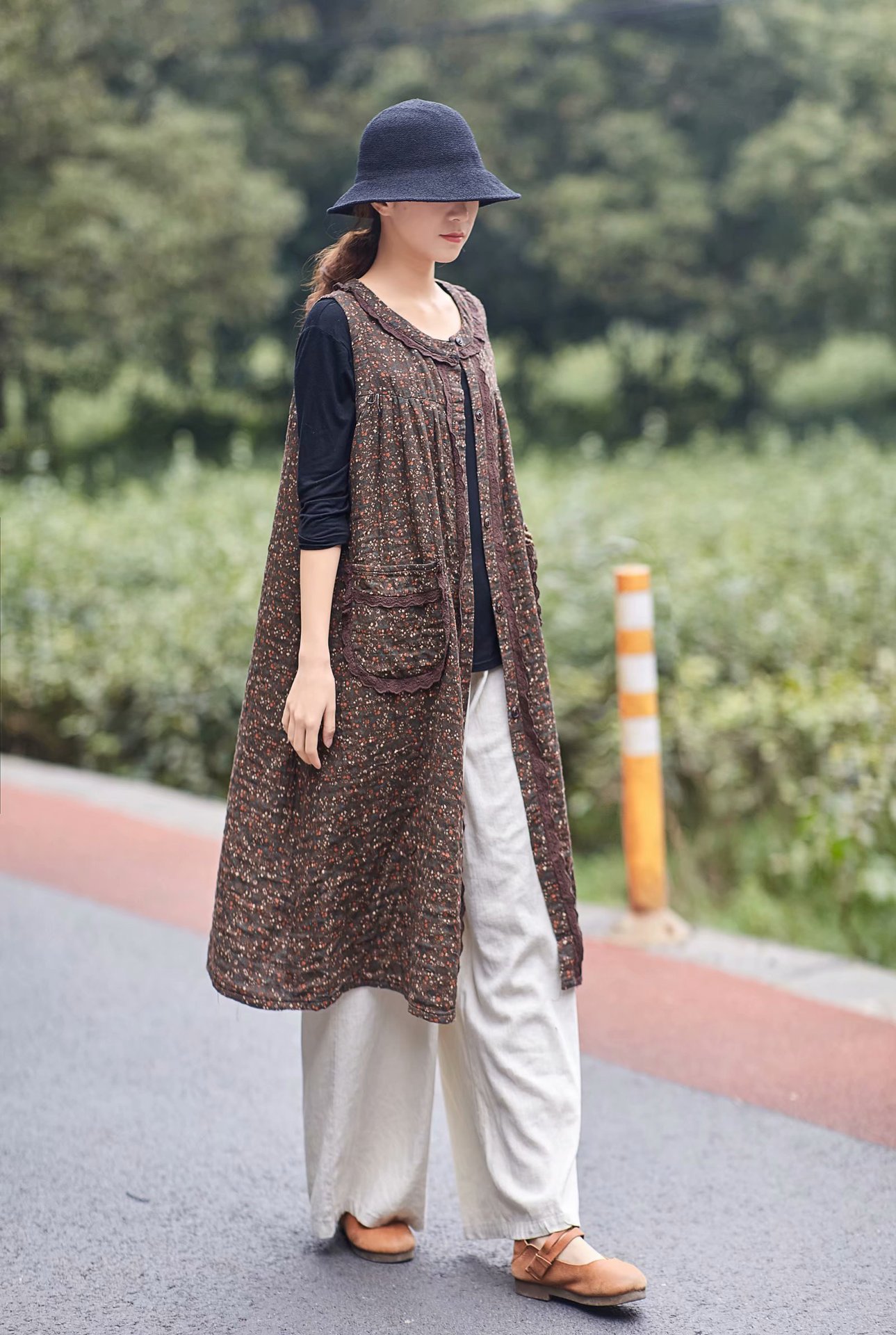 Gilet femme en Coton et lin - Ref 3316259 Image 9