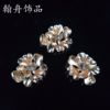 Metal hair accessory for bride, Chinese hairpin, decorations with bow, flowered