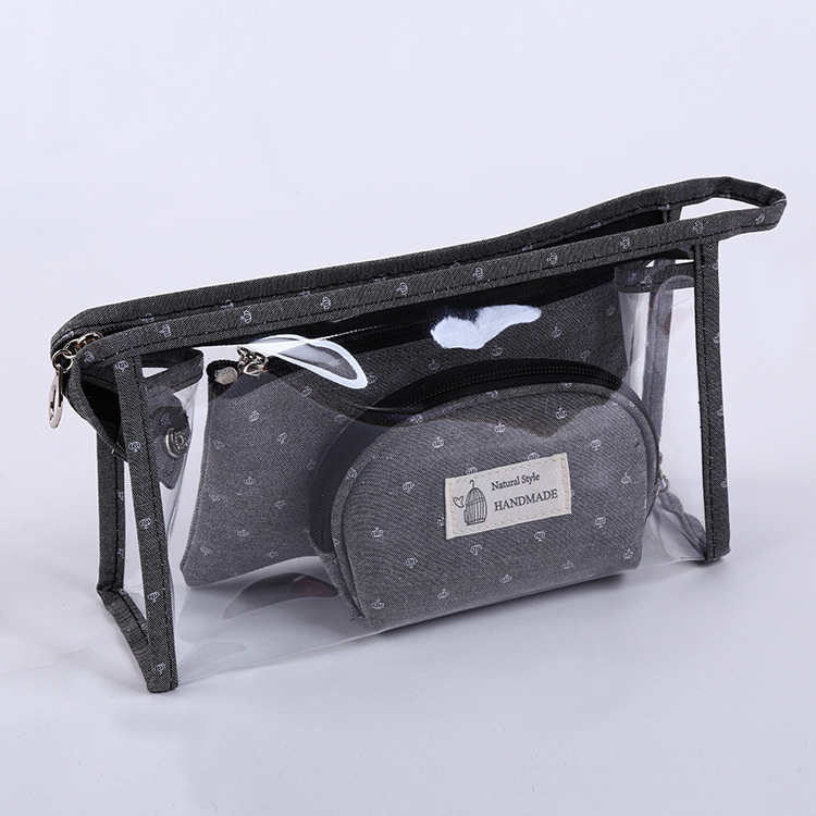 Fashion Crown Printing Cosmetic Bag Three-piece Set Wholesale Nihaojewelry display picture 1