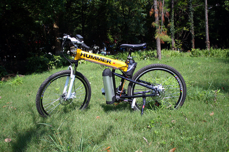 26寸悍马折叠电动山地车 公路变速旅行男女学生锂电单车 包邮|ru