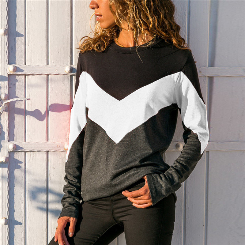 Color Block Long Sleeve T-Shirt